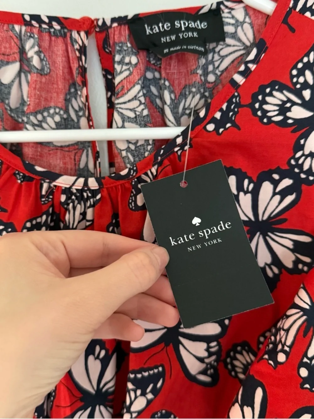 Kate Spade Red Butterfly Print Blake Dress